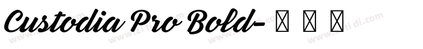 Custodia Pro Bold字体转换
